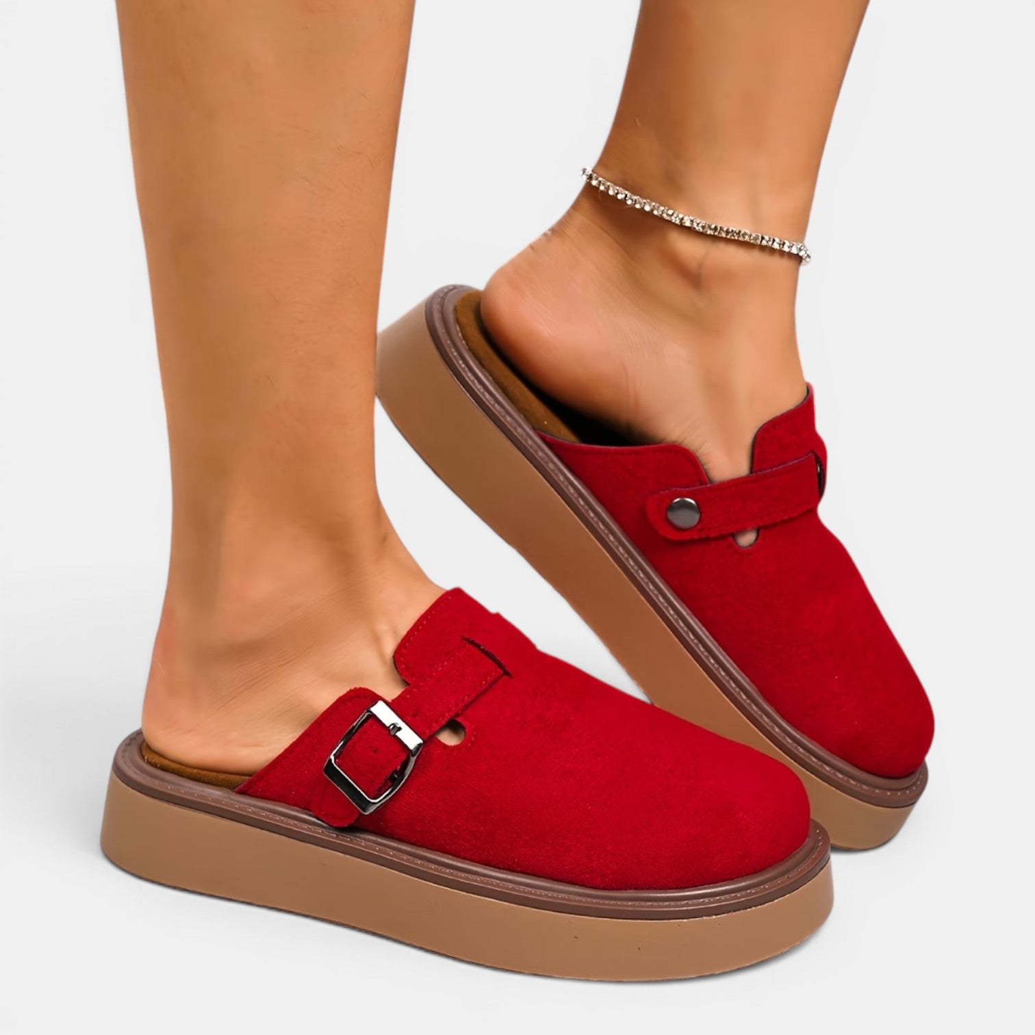 Monvaline | Women's Mule Loafers Comfortable Slip-On Casual Shoes