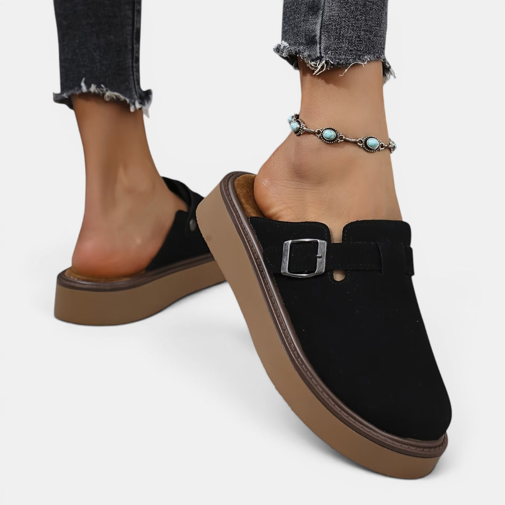Monvaline | Women's Mule Loafers Comfortable Slip-On Casual Shoes