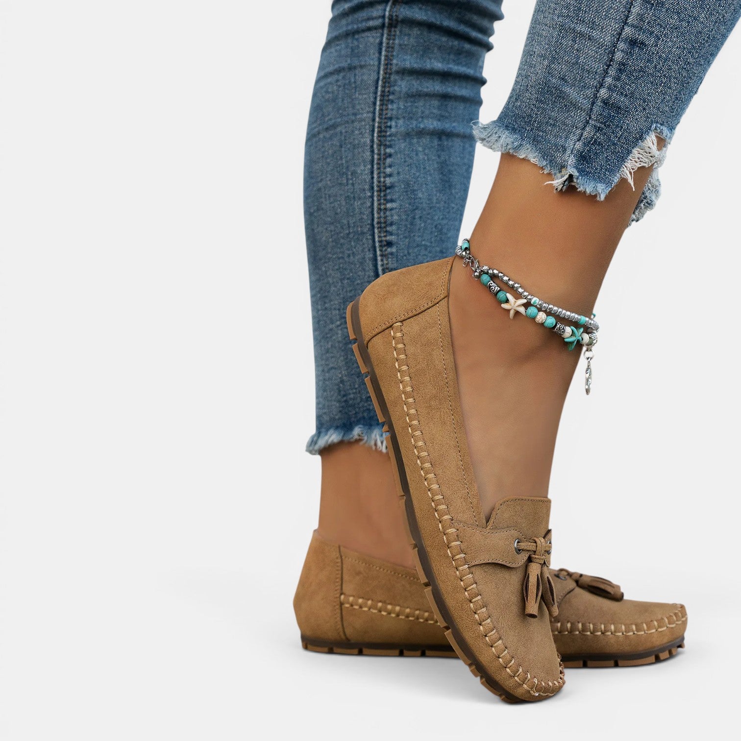 Monvaline | Women's Comfortable Walking Loafers with Arch Support