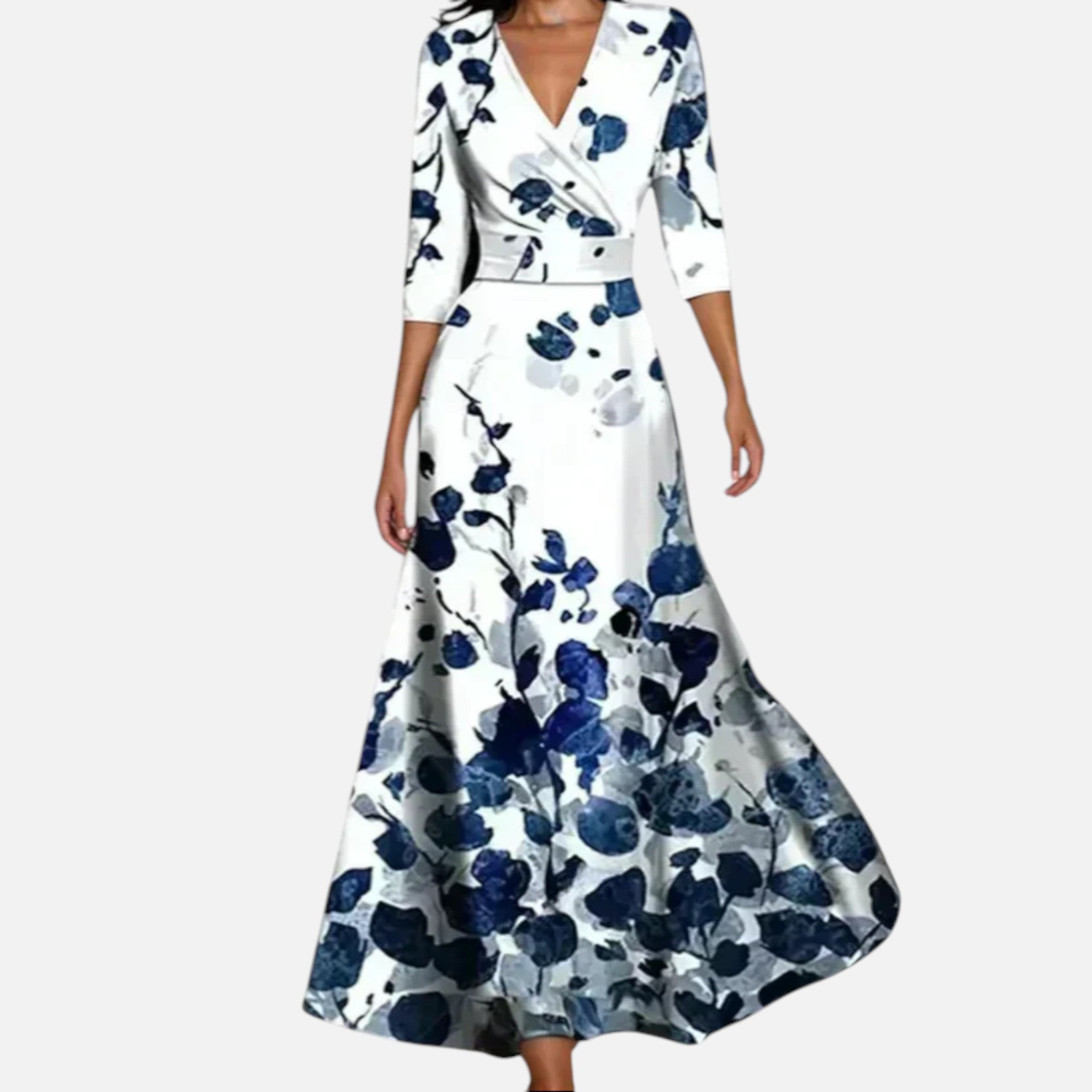 Monvaline | Women’s Floral Midi Dress Comfortable Lightweight Summer Wear