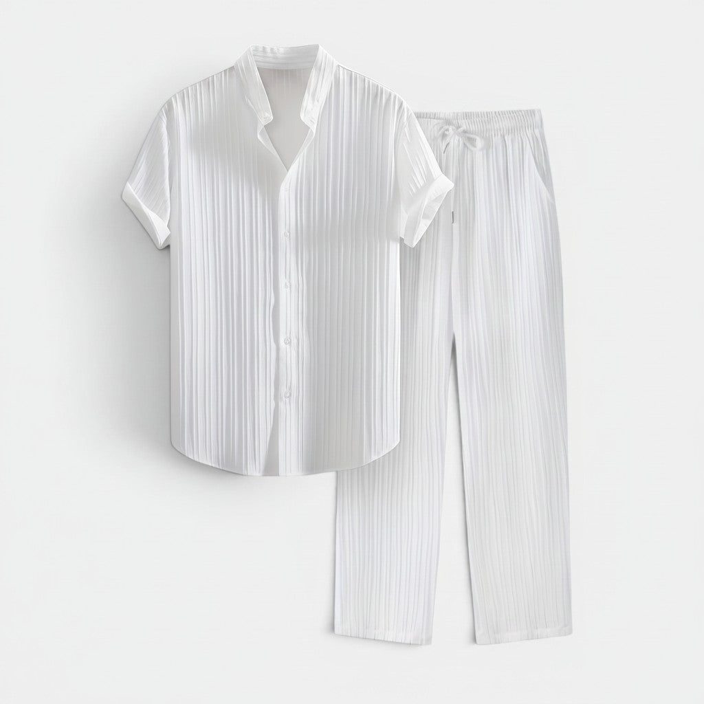 Monvaline | Men’s Summer Holiday Outfit – Matching Shirt & Trousers Set