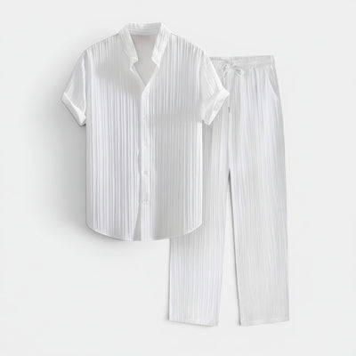Monvaline | Men’s Summer Holiday Outfit – Matching Shirt & Trousers Set