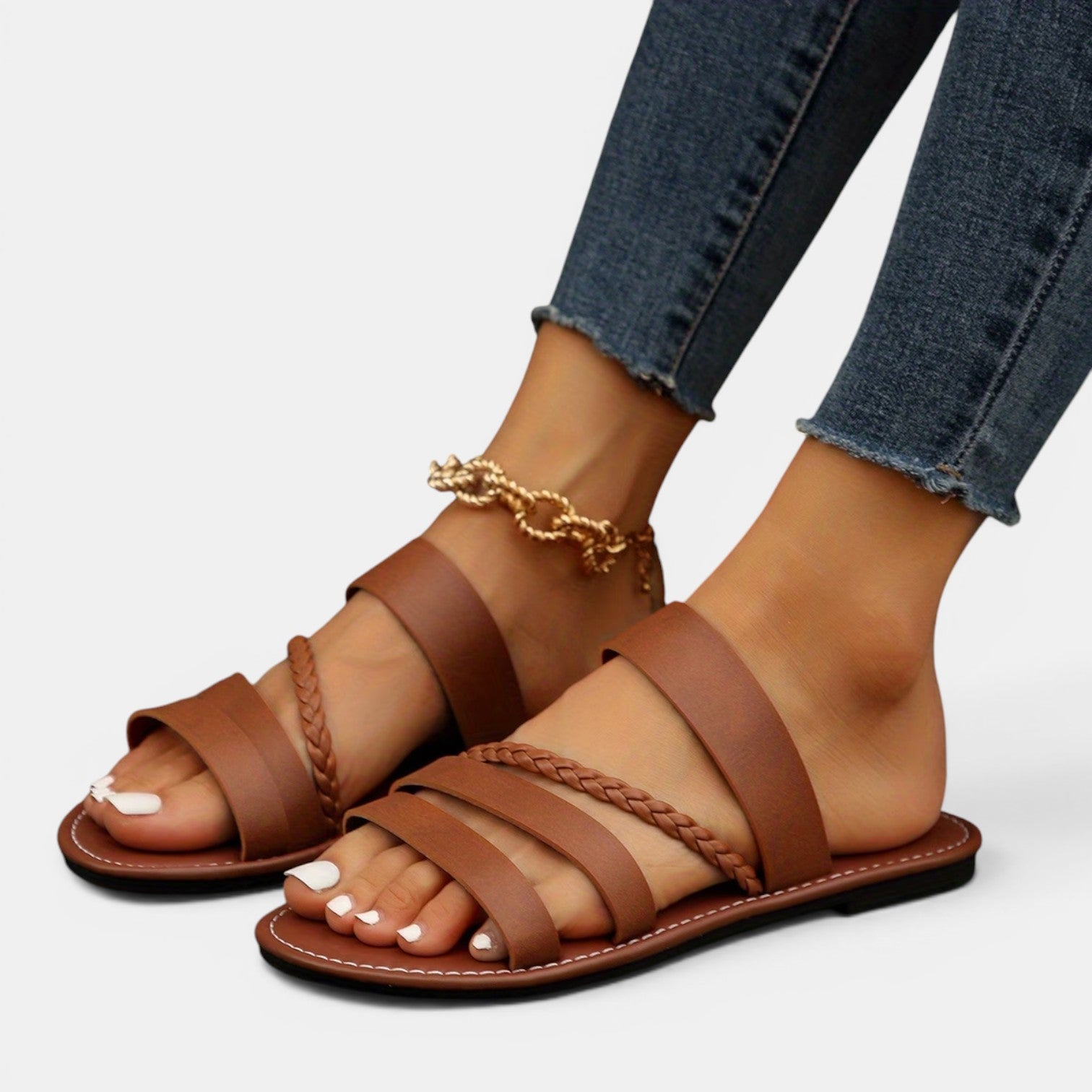 Monvaline | Women’s Comfortable Flat Sandals for Walking & Summer Travel