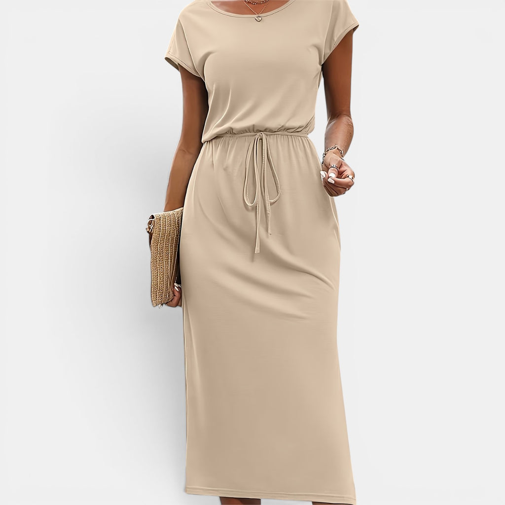 Monvaline | Women’s Sleeveless Midi Dress – Stretch Fit Holiday Wear