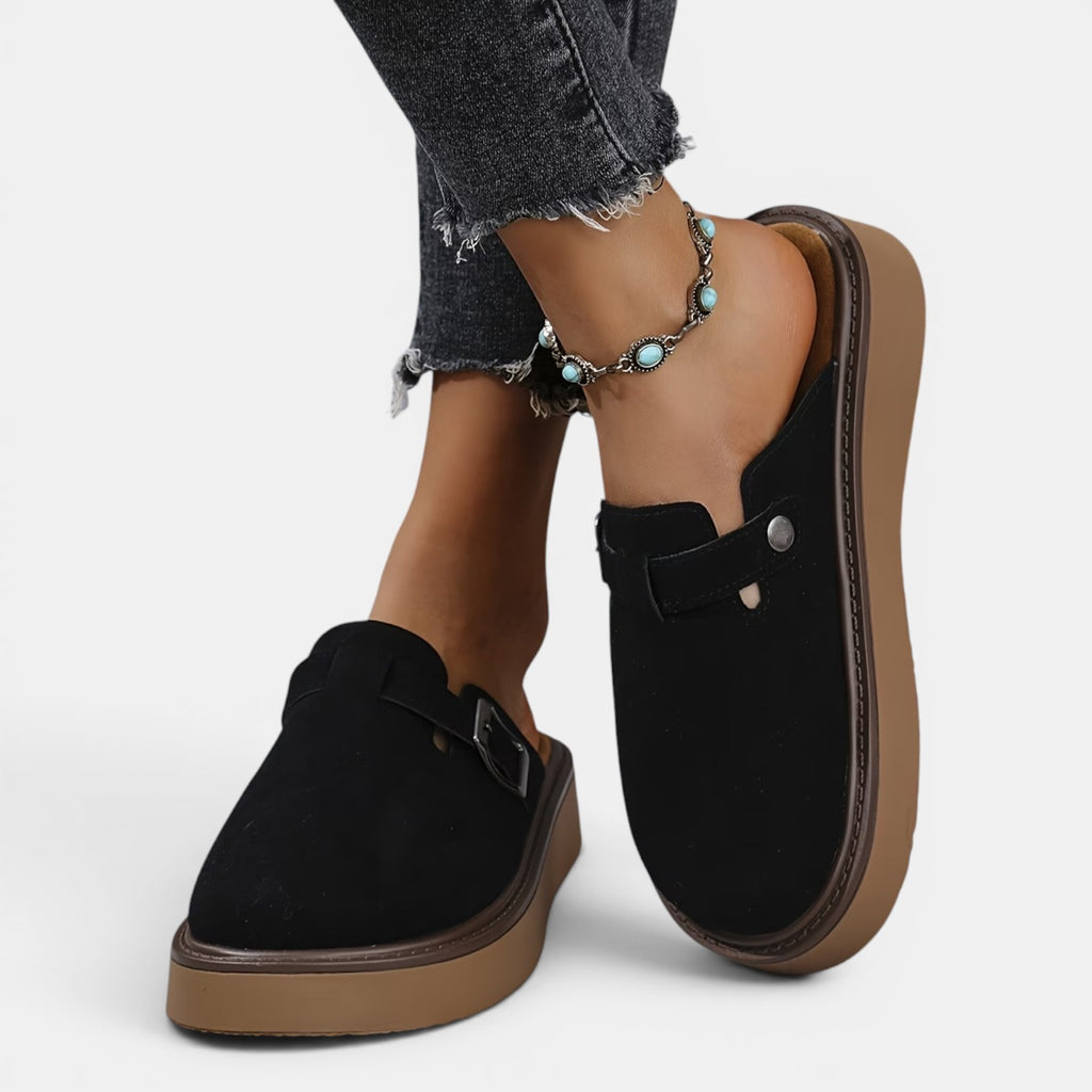Monvaline | Women's Mule Loafers Comfortable Slip-On Casual Shoes