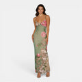 Monvaline | Women's Floral Maxi Dress for Beach Holidays and Summer Travel