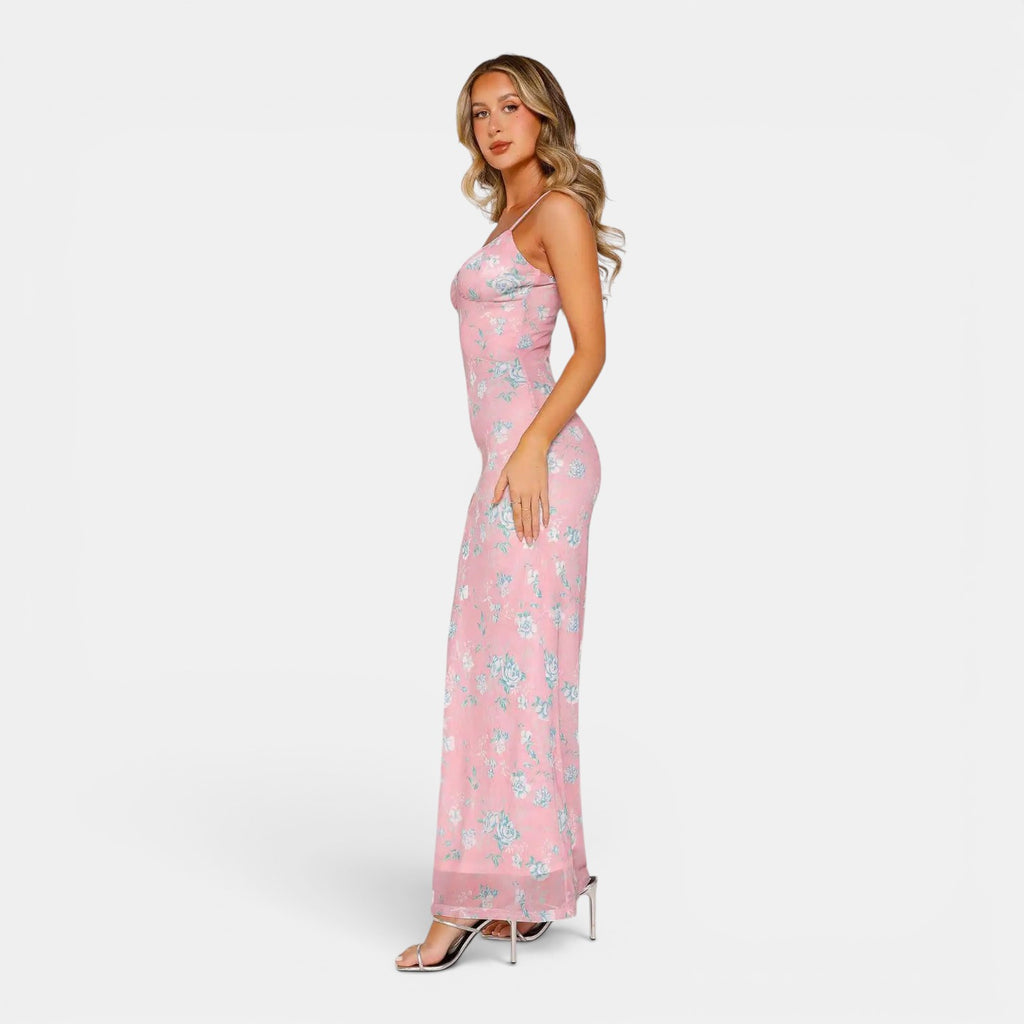 Monvaline | Women's Floral Maxi Dress for Beach Holidays and Summer Travel