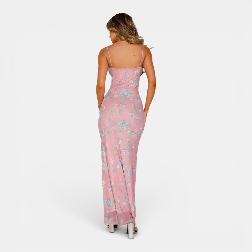 Monvaline | Women's Floral Maxi Dress for Beach Holidays and Summer Travel