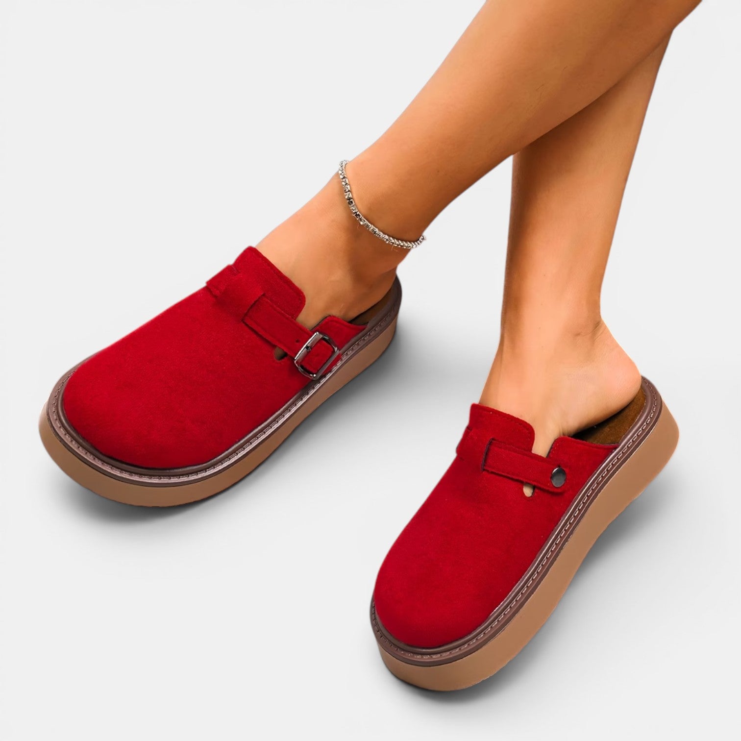 Monvaline | Women's Mule Loafers Comfortable Slip-On Casual Shoes