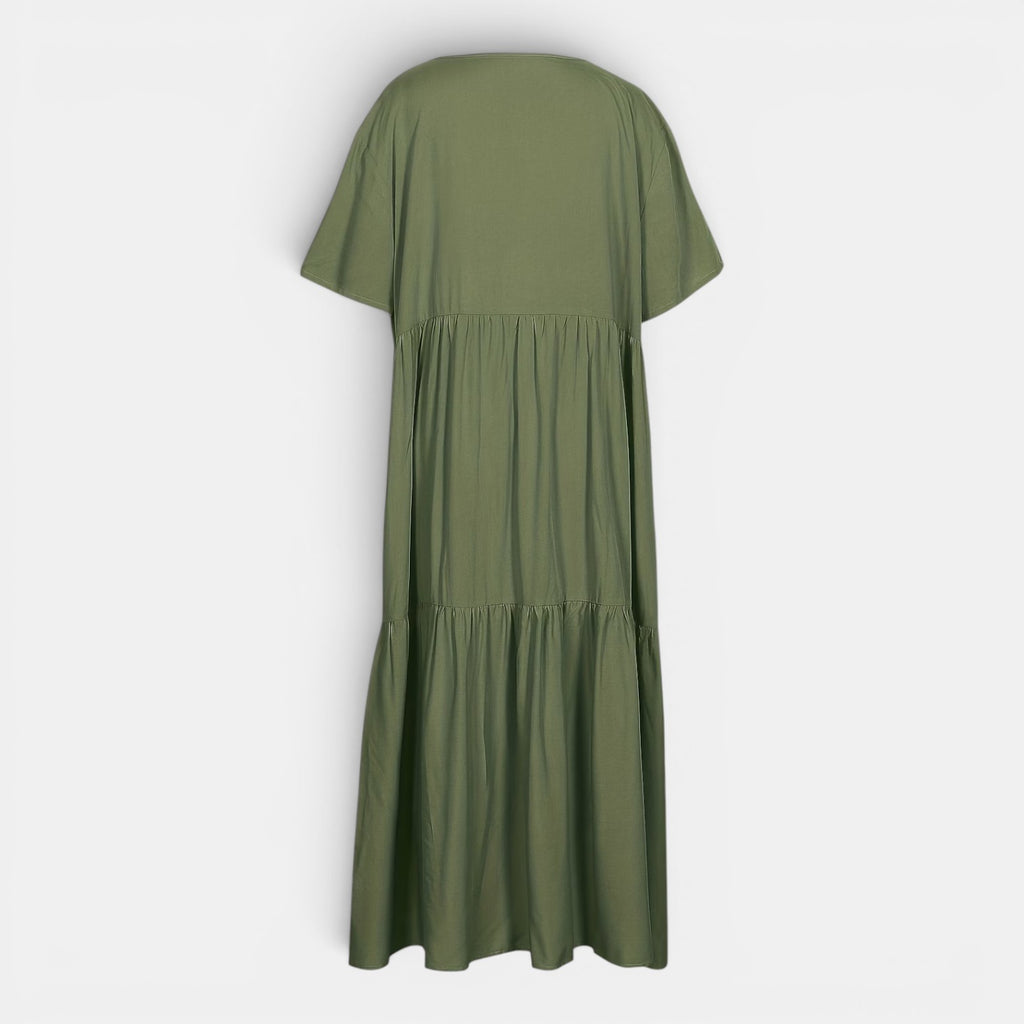 Monvaline | Women’s Off Shoulder Pleated Midi Dress for Summer Events