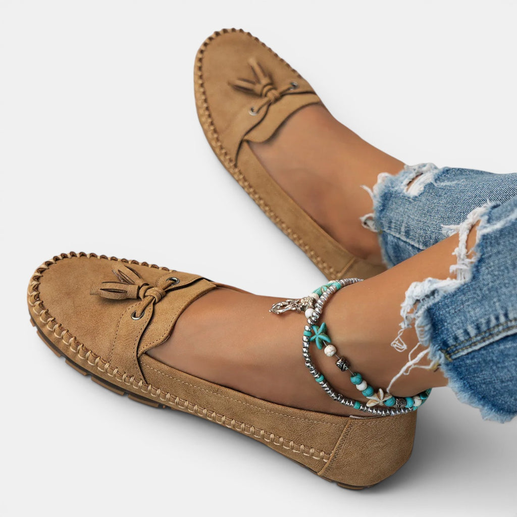 Monvaline | Women's Comfortable Walking Loafers with Arch Support