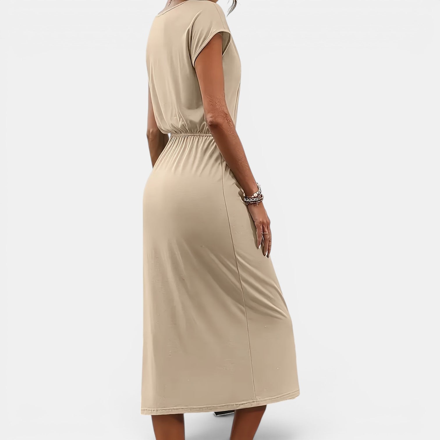 Monvaline | Women’s Sleeveless Midi Dress – Stretch Fit Holiday Wear