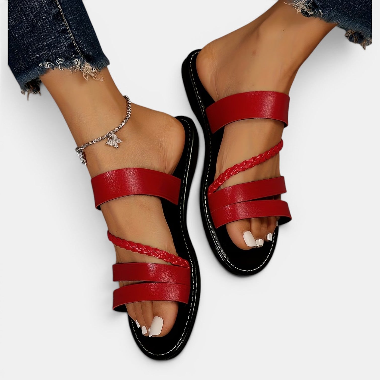 Monvaline | Women’s Comfortable Flat Sandals for Walking & Summer Travel