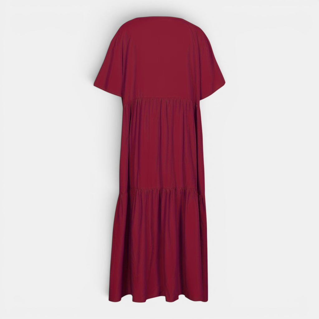 Monvaline | Women’s Off Shoulder Pleated Midi Dress for Summer Events