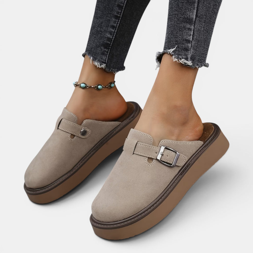 Monvaline | Women's Mule Loafers Comfortable Slip-On Casual Shoes