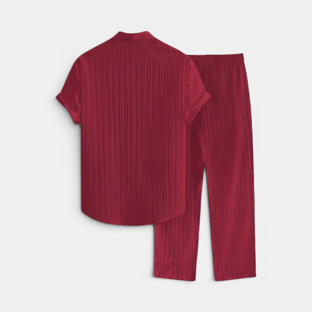 Monvaline | Men’s Summer Holiday Outfit – Matching Shirt & Trousers Set