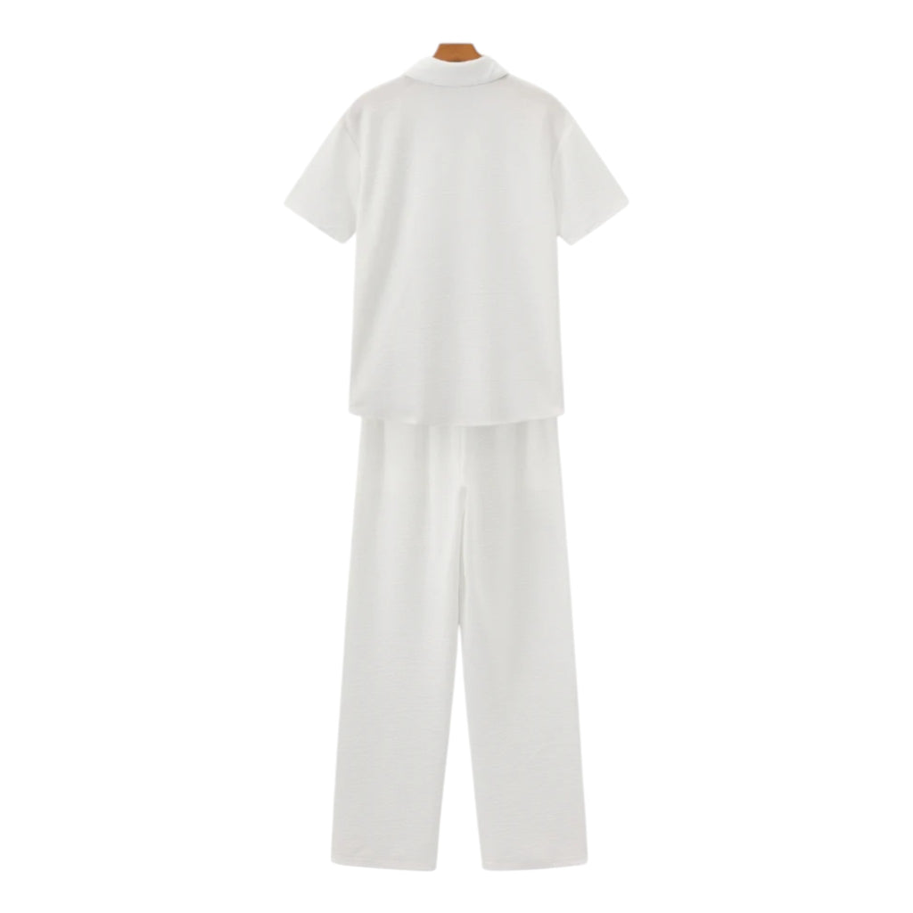 Monvaline | Men’s Cotton Polo & Trousers Set Breathable Summer Classic Fit