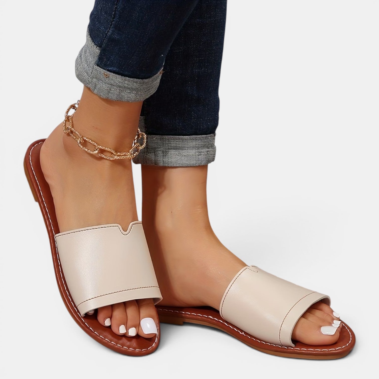 Monvaline | Women’s Comfortable Flat Slides for Beach & Everyday Wear