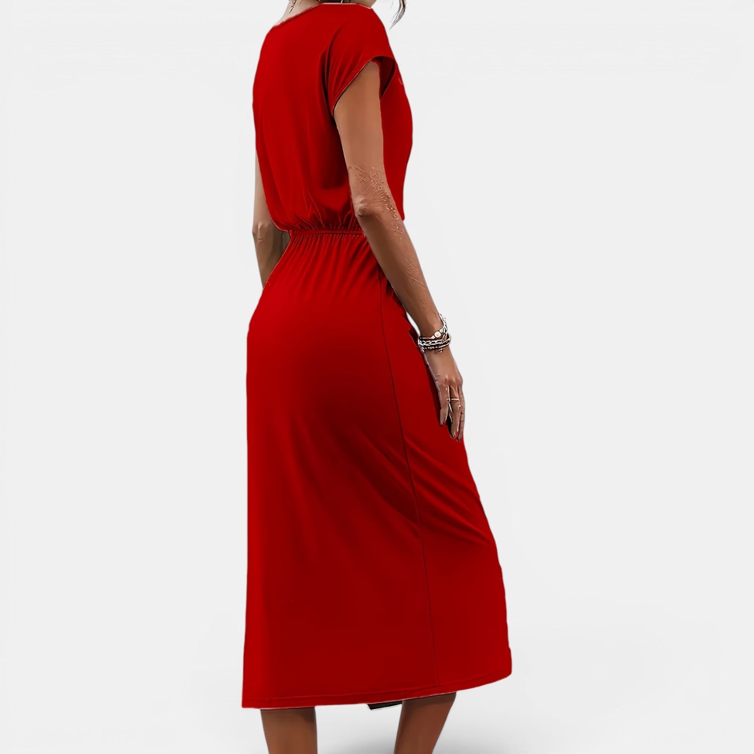 Monvaline | Women’s Sleeveless Midi Dress – Stretch Fit Holiday Wear