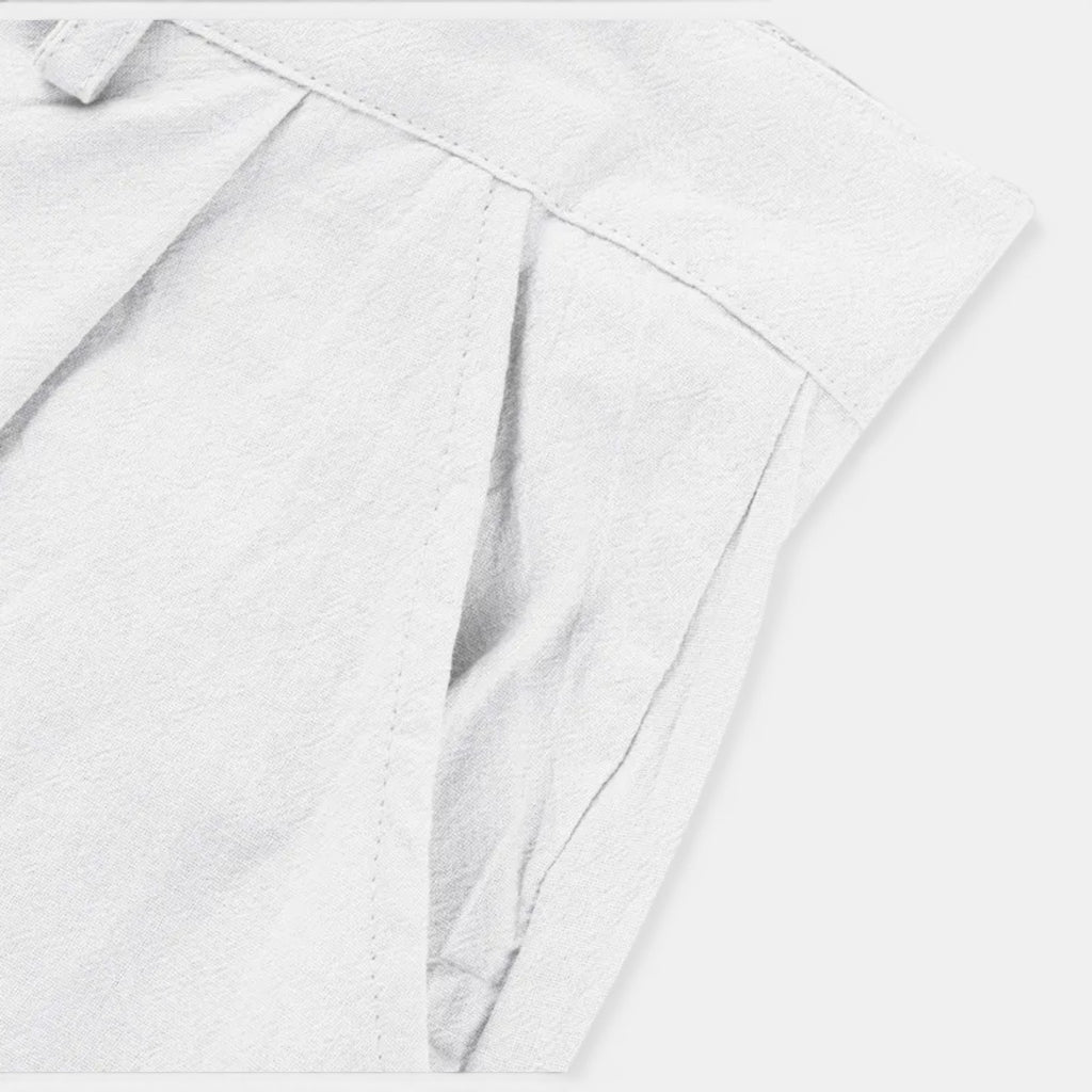 Monvaline | Men's Linen Smart Casual Trousers Straight Leg Loose Fit