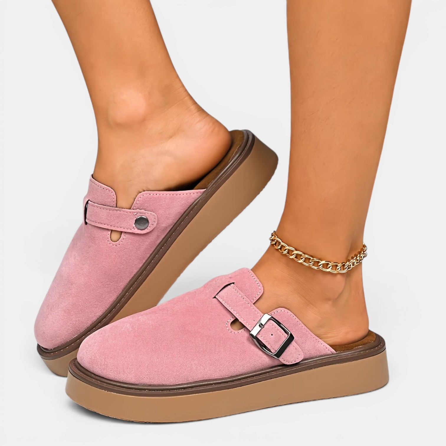 Monvaline | Women's Mule Loafers Comfortable Slip-On Casual Shoes