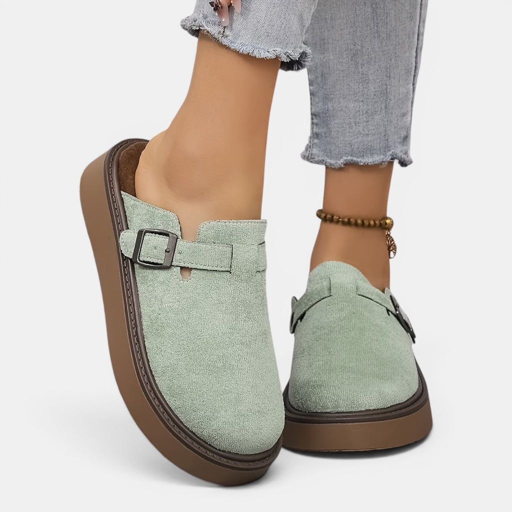 Monvaline | Women's Mule Loafers Comfortable Slip-On Casual Shoes