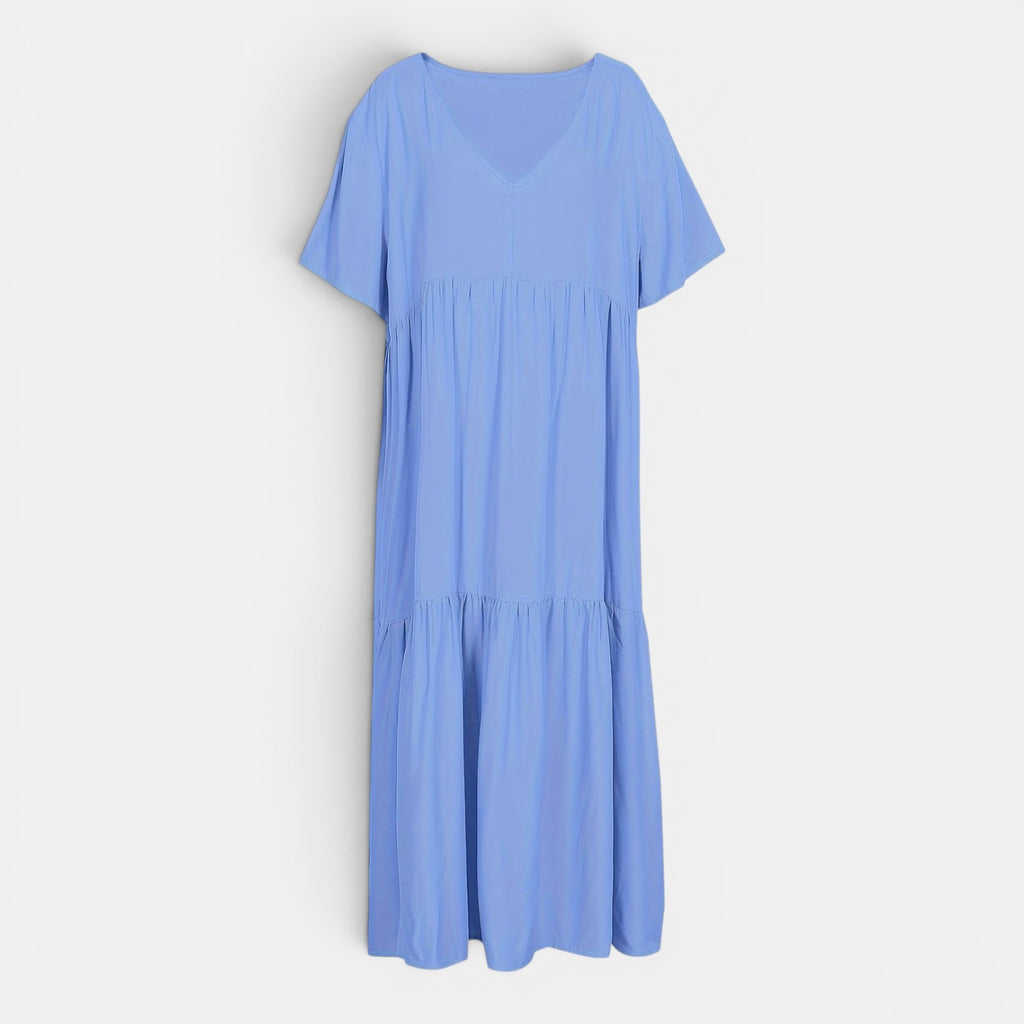 Monvaline | Women’s Off Shoulder Pleated Midi Dress for Summer Events