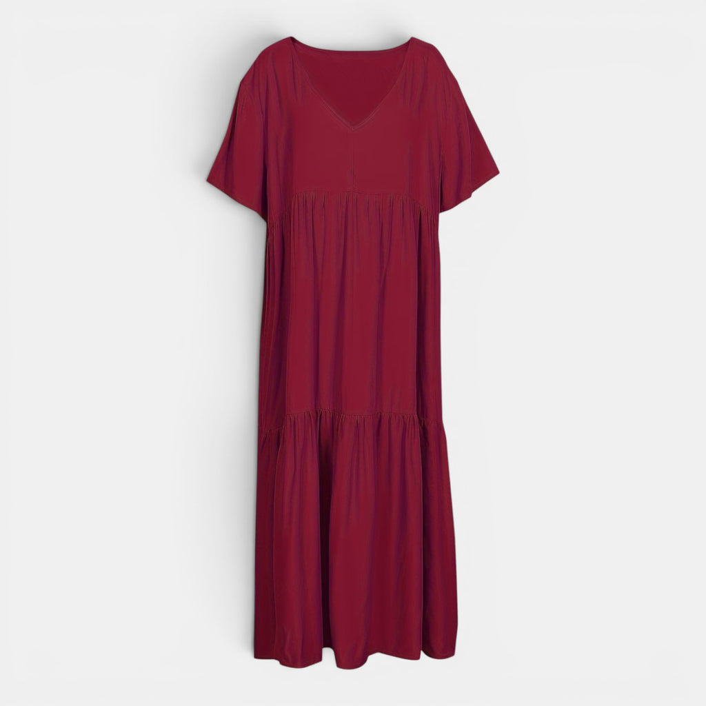 Monvaline | Women’s Off Shoulder Pleated Midi Dress for Summer Events