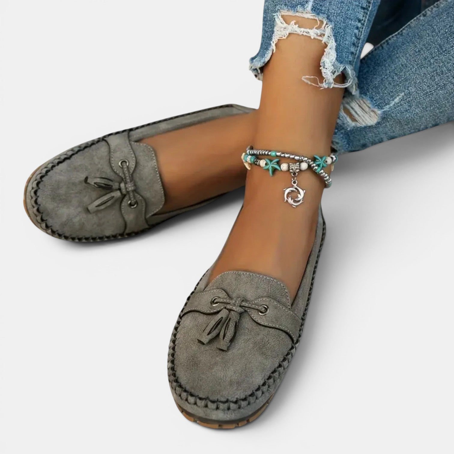 Monvaline | Women's Comfortable Walking Loafers with Arch Support