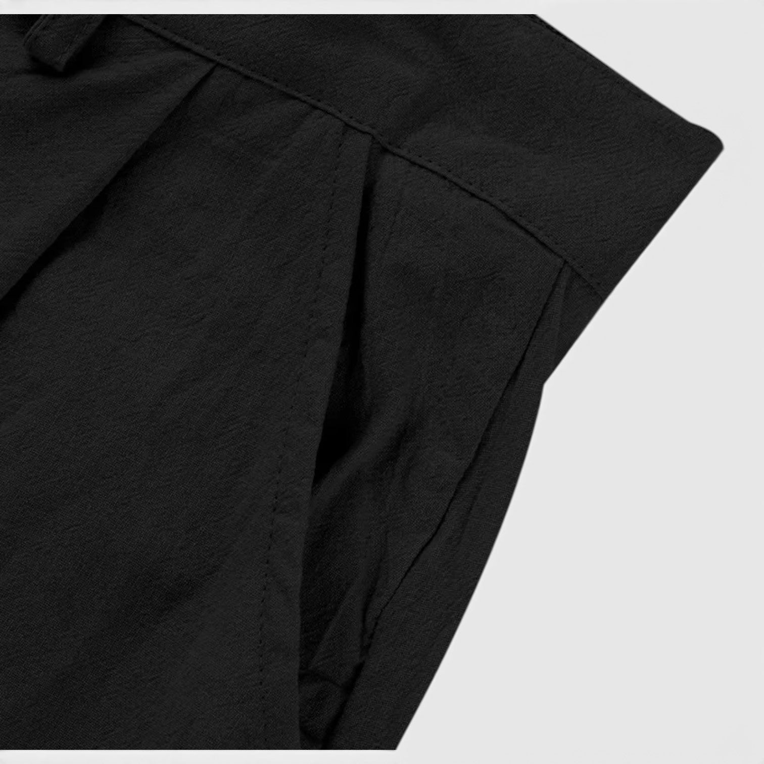Monvaline | Men's Linen Smart Casual Trousers Straight Leg Loose Fit