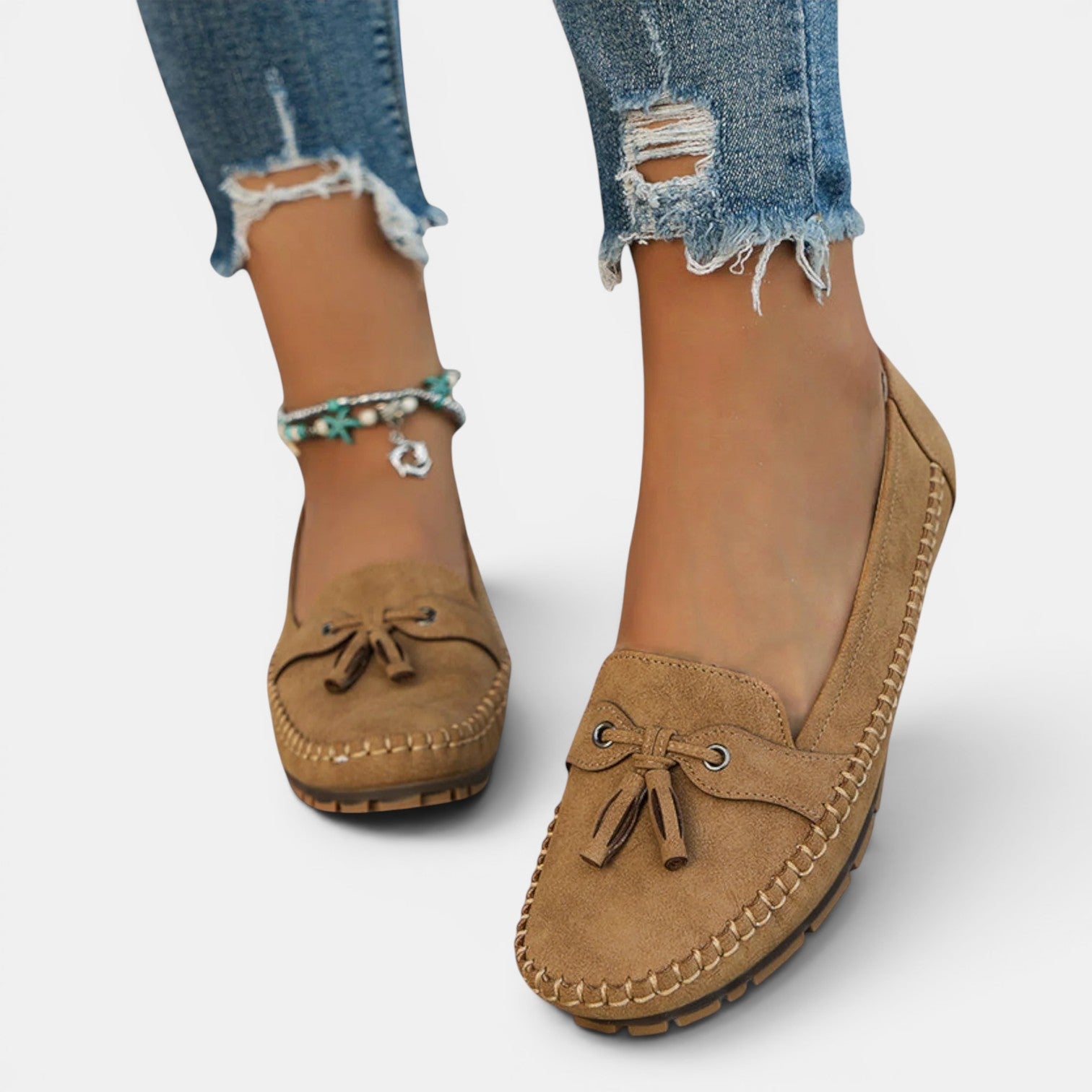 Monvaline | Women's Comfortable Walking Loafers with Arch Support