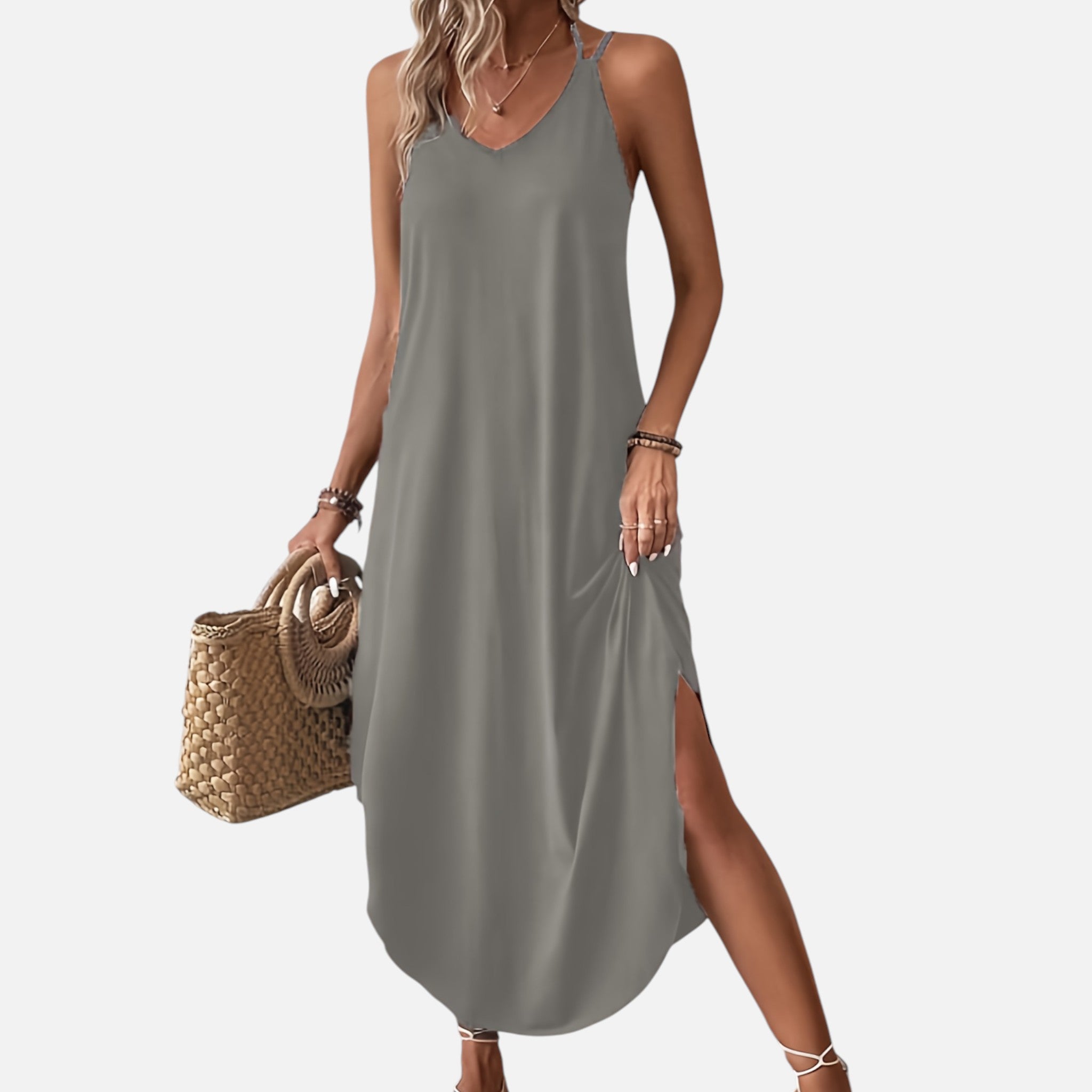 Monvaline | Women’s Loose A-Line Maxi Dress Lightweight Summer Sleeveless