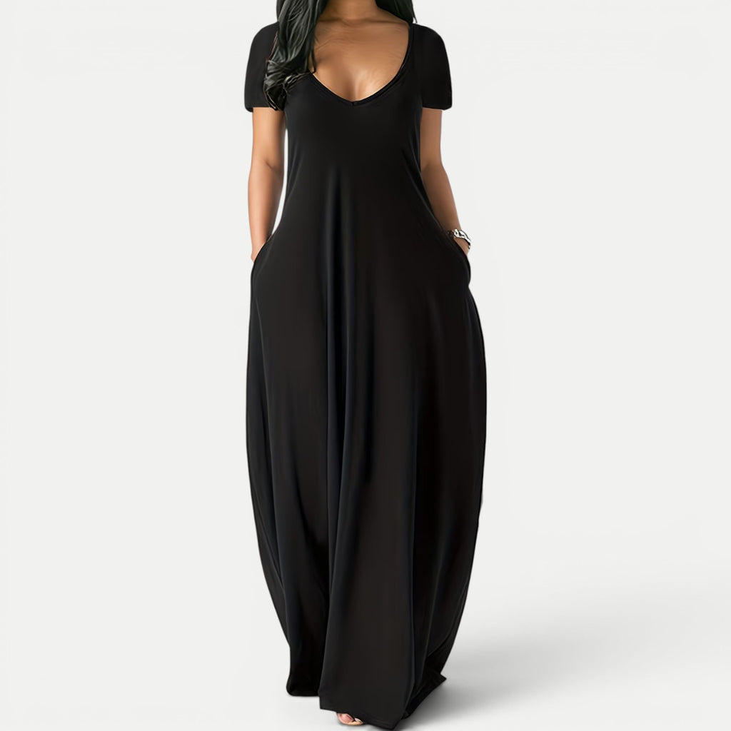 Monvaline | Women’s Casual Maxi Dress with Pockets Breathable Summer Comfort