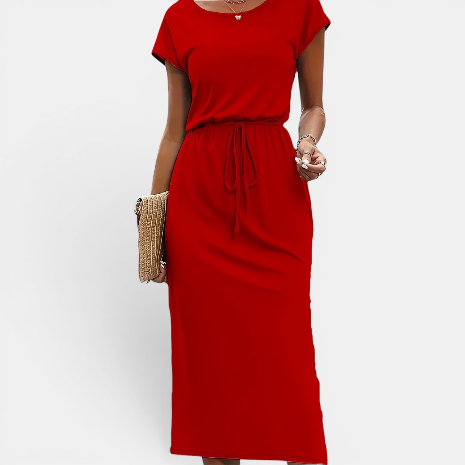Monvaline | Women’s Sleeveless Midi Dress – Stretch Fit Holiday Wear