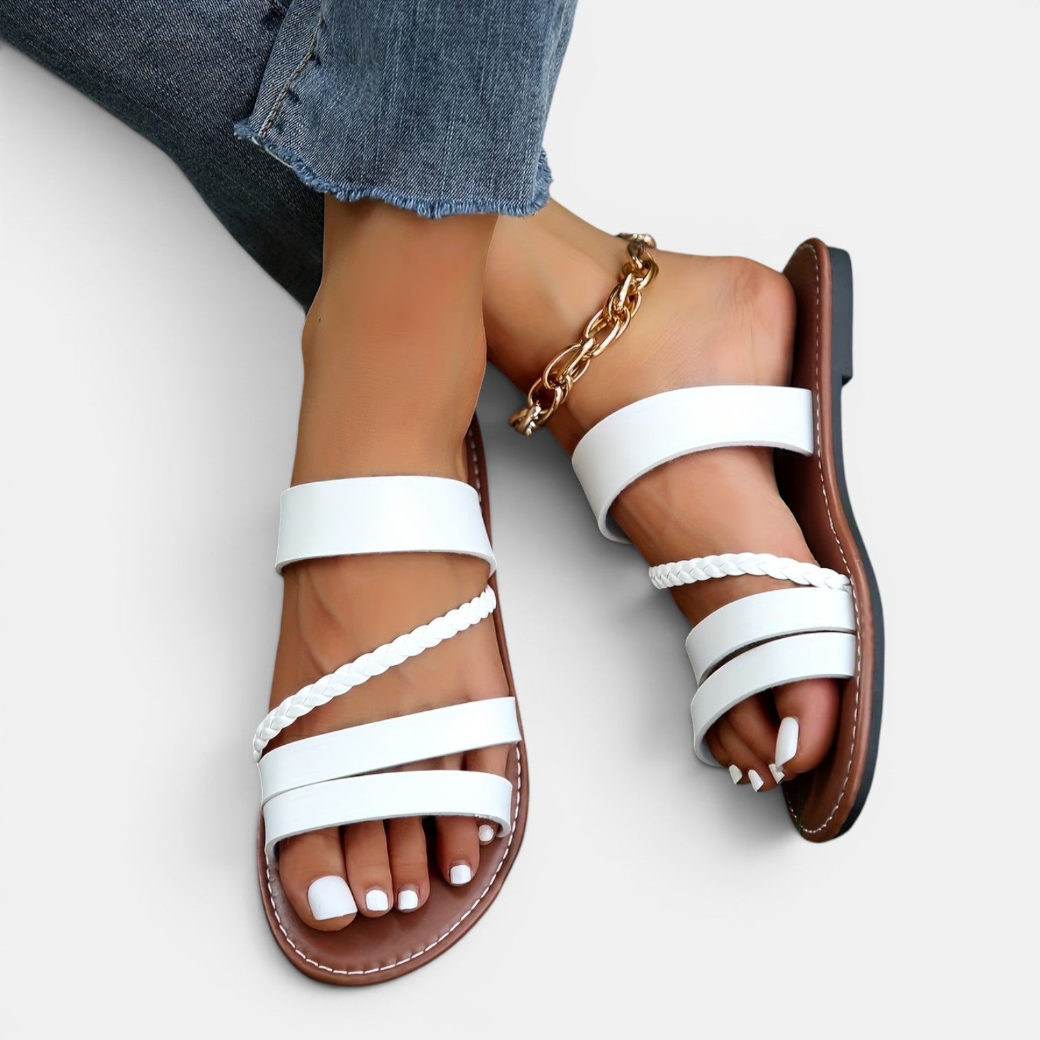Monvaline | Women’s Comfortable Flat Sandals for Walking & Summer Travel