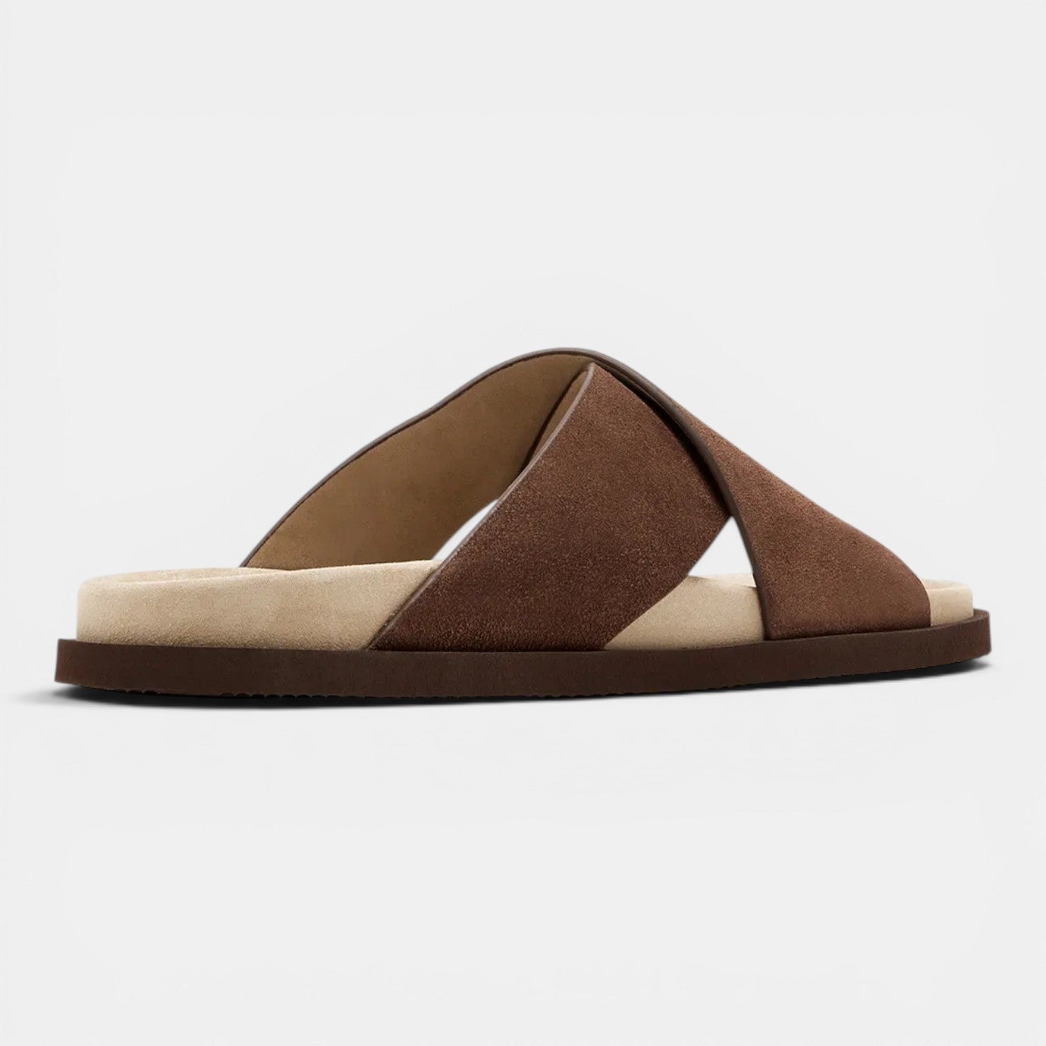 Monvaline | Men's Classic Suede Flip Flops Flat Sole Casual Beach Sandals
