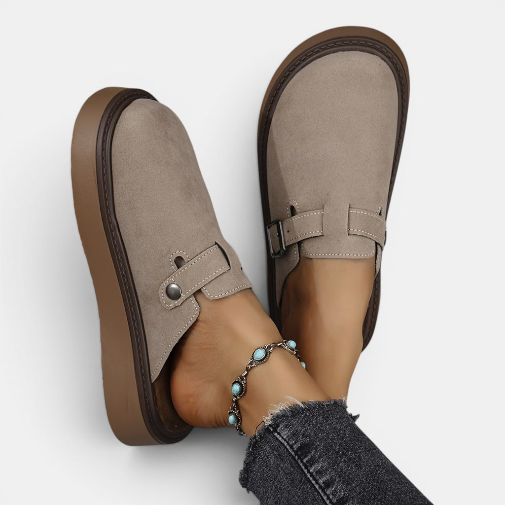 Monvaline | Women's Mule Loafers Comfortable Slip-On Casual Shoes
