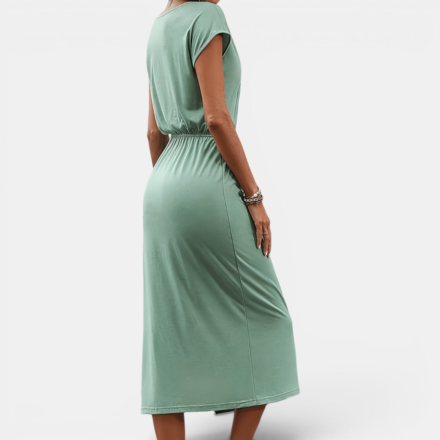Monvaline | Women’s Sleeveless Midi Dress – Stretch Fit Holiday Wear