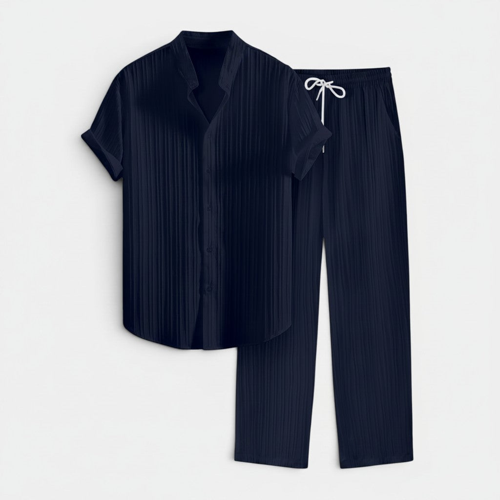 Monvaline | Men’s Summer Holiday Outfit – Matching Shirt & Trousers Set