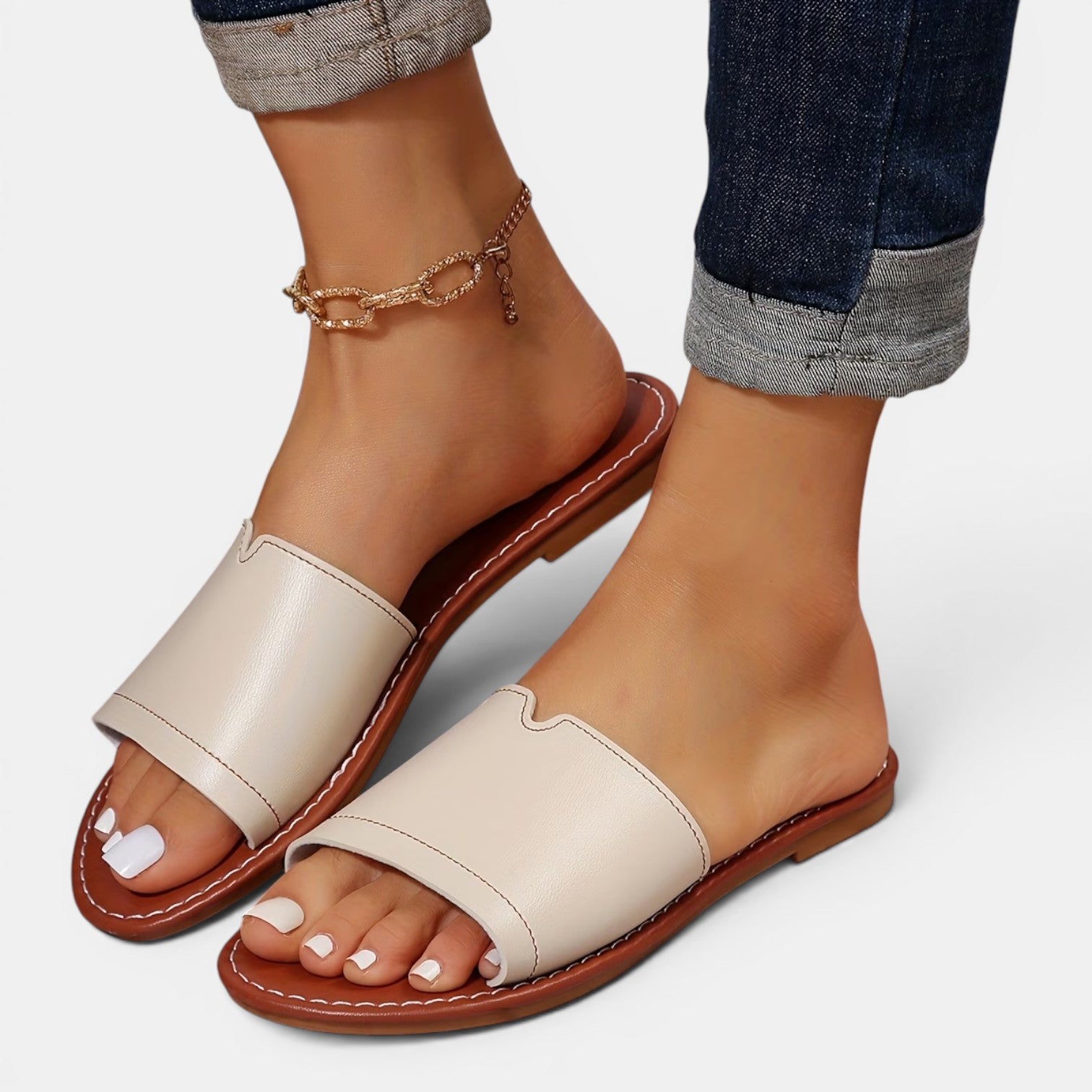 Monvaline | Women’s Comfortable Flat Slides for Beach & Everyday Wear