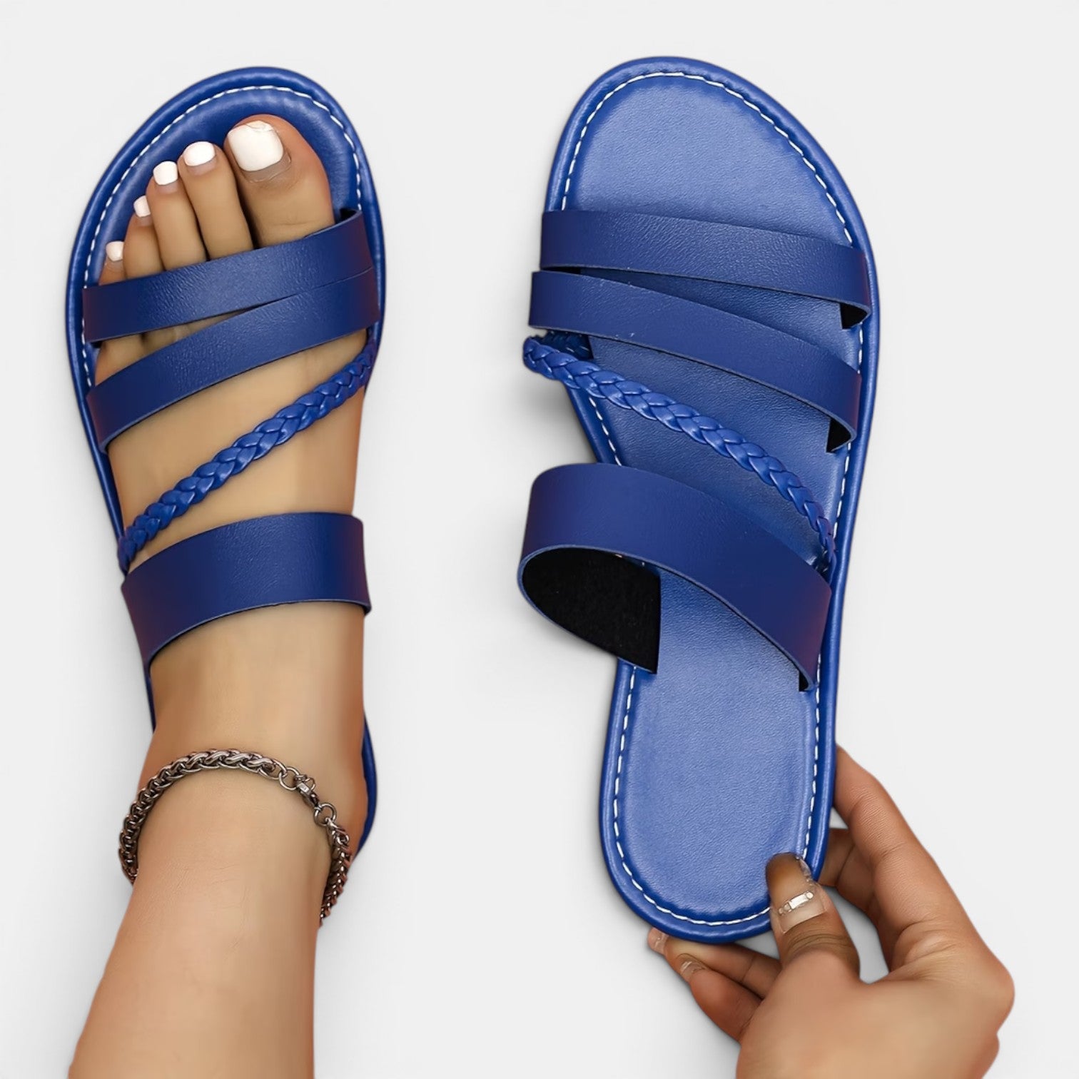 Monvaline | Women’s Comfortable Flat Sandals for Walking & Summer Travel
