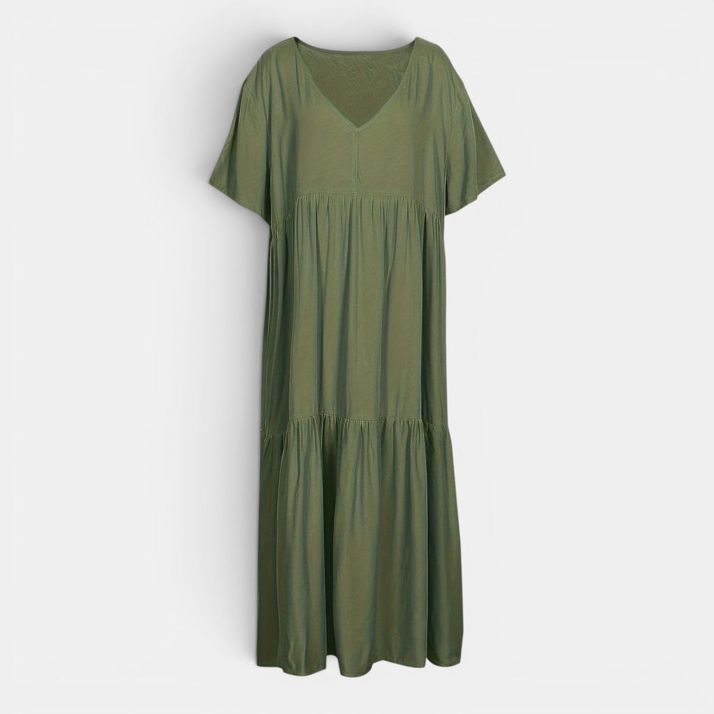 Monvaline | Women’s Off Shoulder Pleated Midi Dress for Summer Events