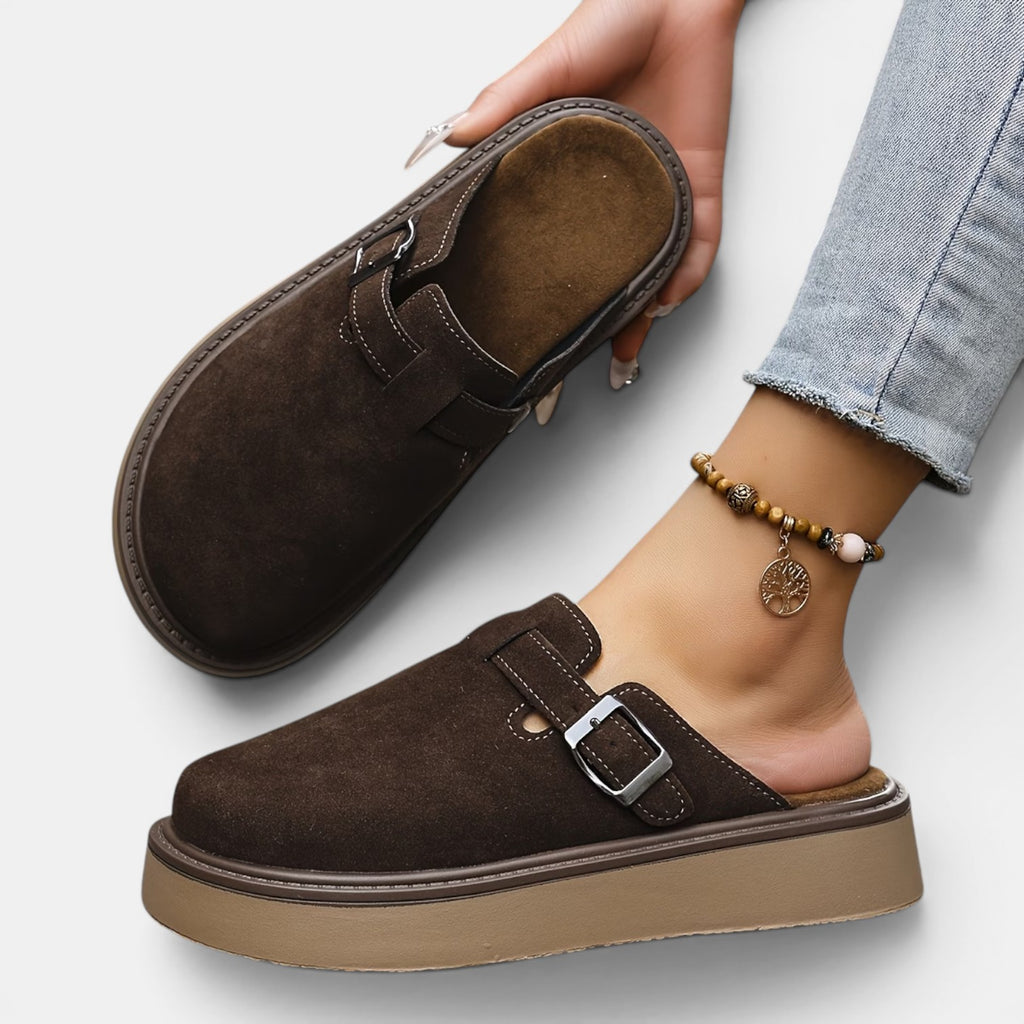 Monvaline | Women's Mule Loafers Comfortable Slip-On Casual Shoes