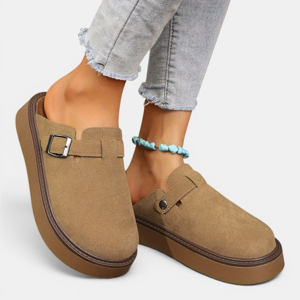 Monvaline | Women's Mule Loafers Comfortable Slip-On Casual Shoes