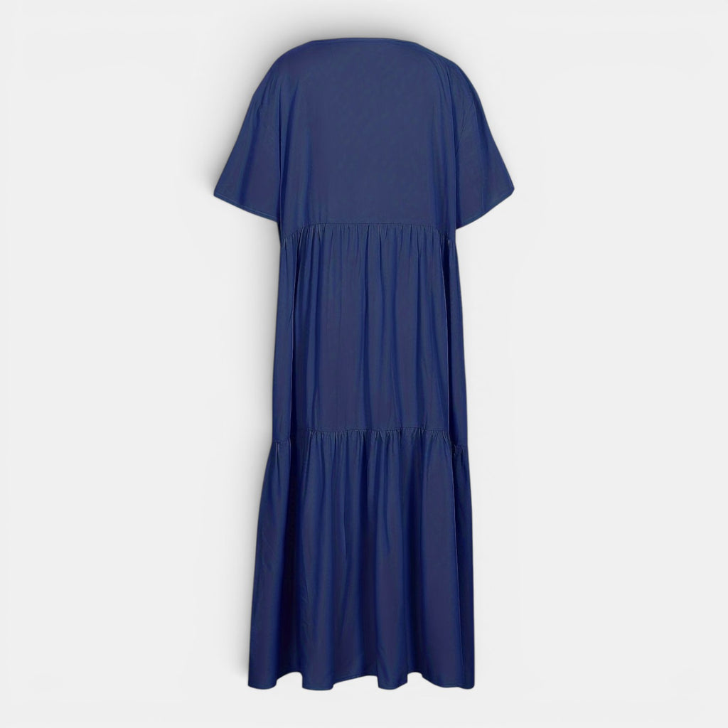 Monvaline | Women’s Off Shoulder Pleated Midi Dress for Summer Events