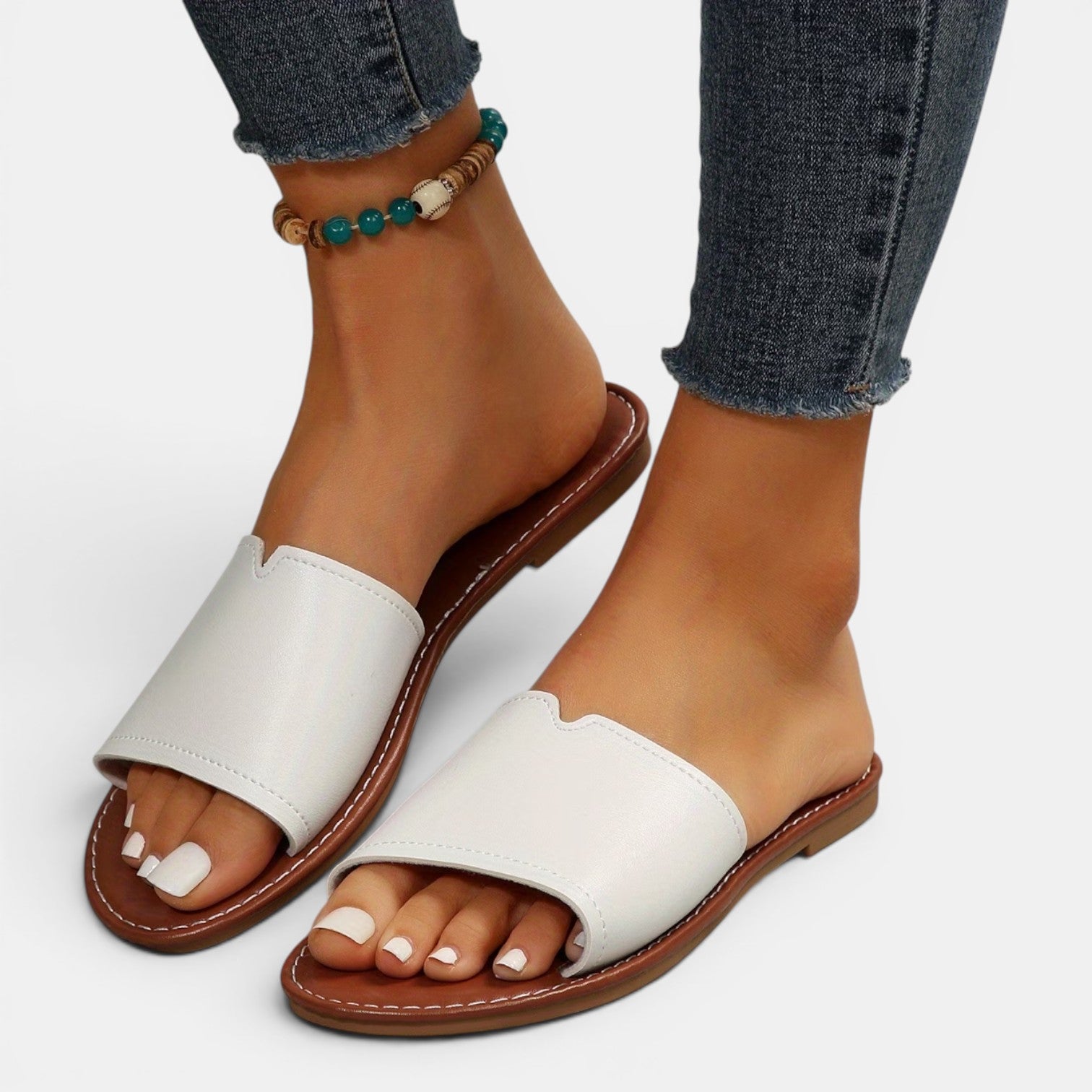 Monvaline | Women’s Comfortable Flat Slides for Beach & Everyday Wear
