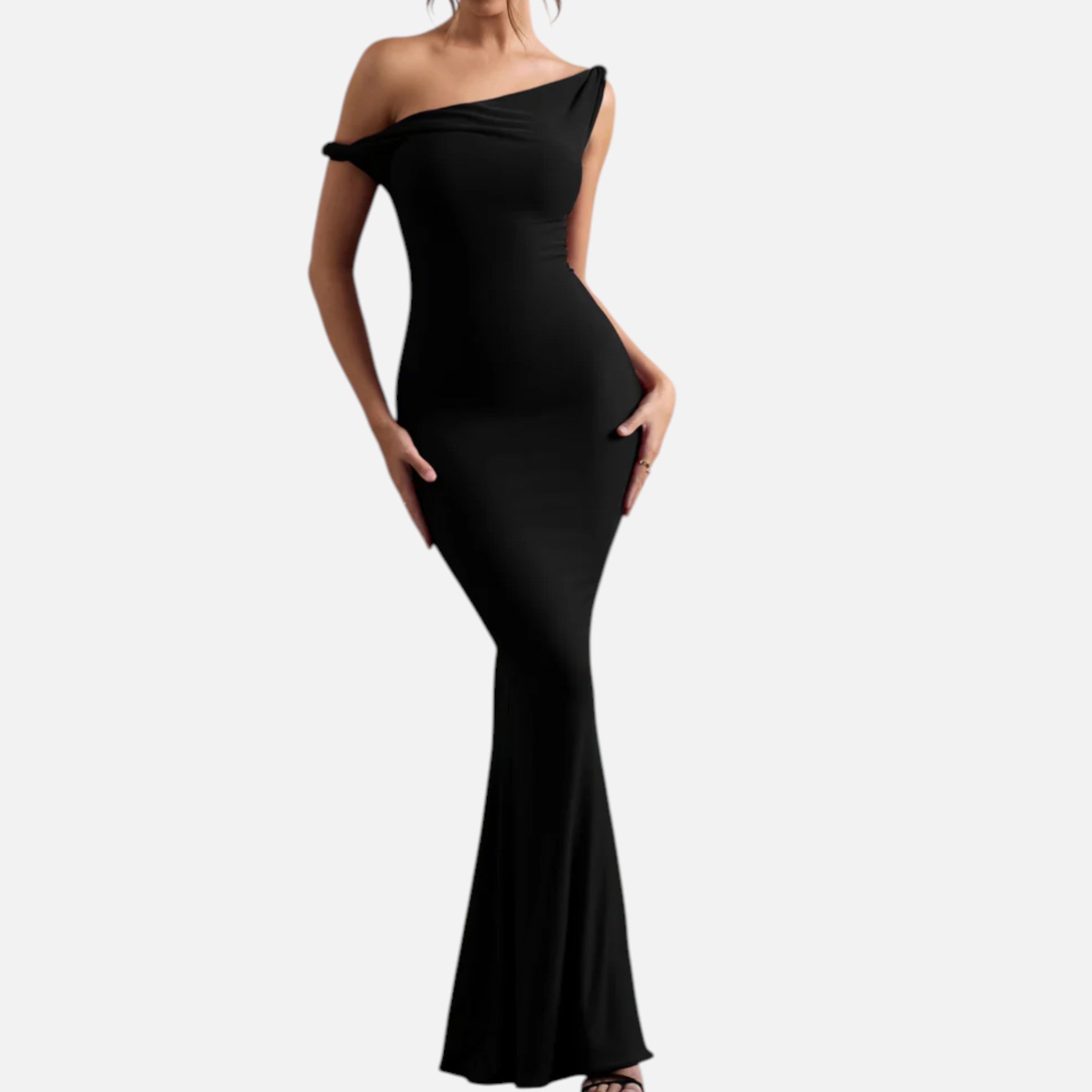 Monvaline | Women’s Asymmetric Maxi Dress Slim Fit Evening Gown