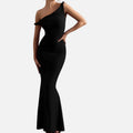 Monvaline | Women’s Asymmetric Maxi Dress Slim Fit Evening Gown