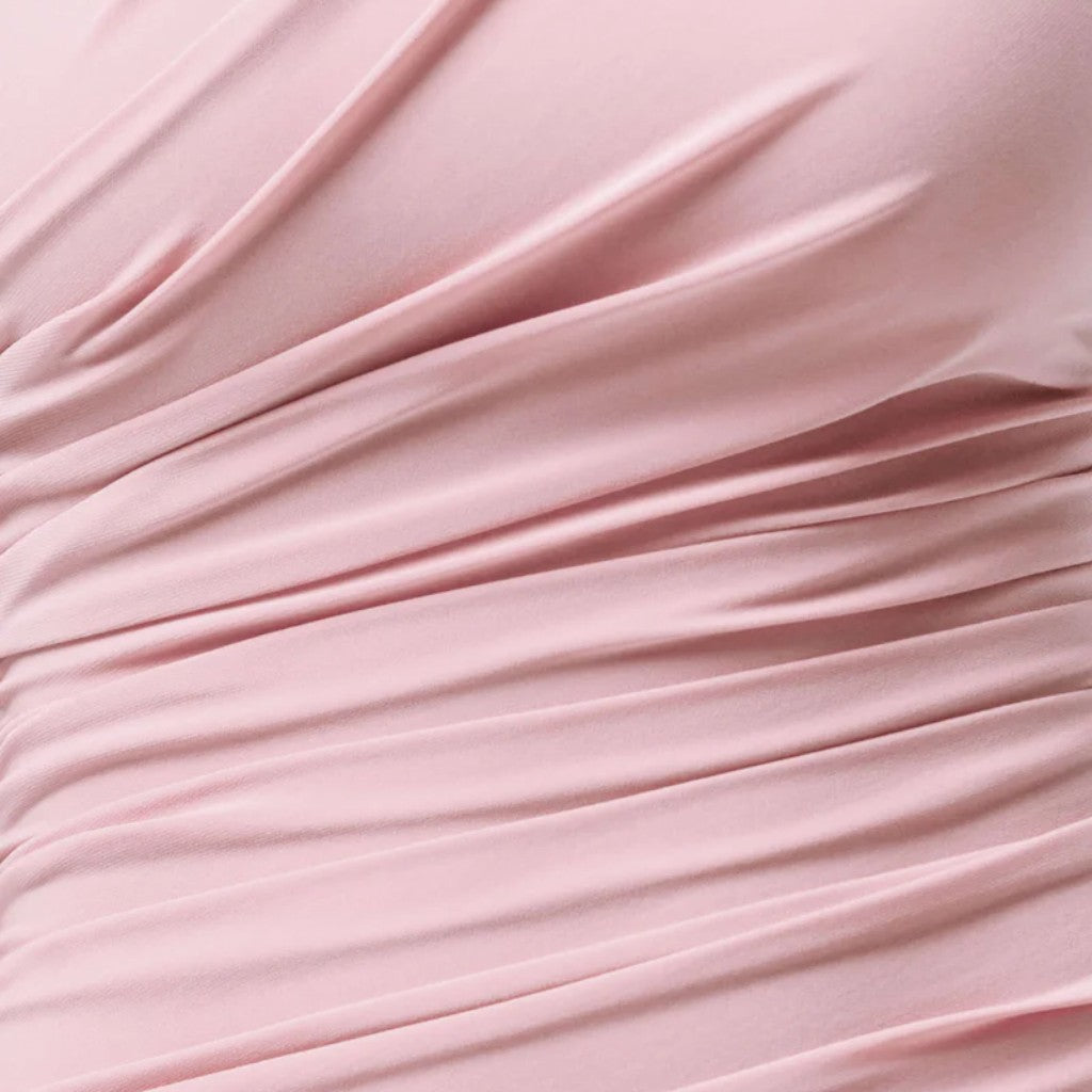 Monvaline | Women’s Draped Asymmetric Maxi Dress