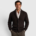 Monvaline | Men's Long Sleeve Relaxed Fit Chenille Knit Cardigan